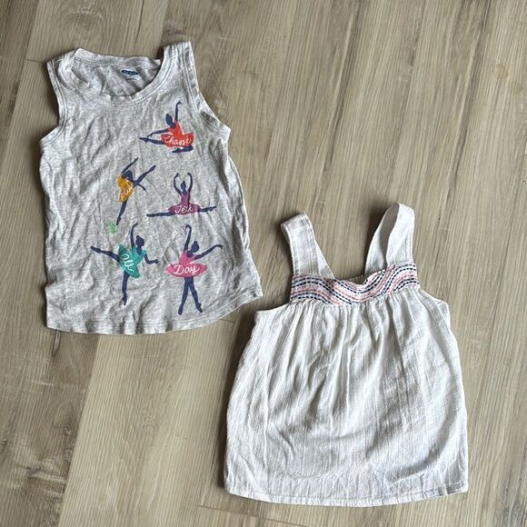 Old Navy Sleeveless Boho Embroidered Dance Graphic Tops Size 5T - Picture 1 of 4